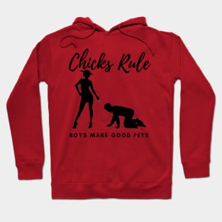 Chicks Rule Boys Make Good Pets Humor Female Empowerment Feminism Hoodie